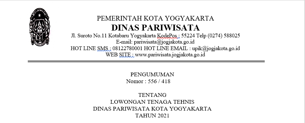 Dinas Pariwisata Kota Yogyakarta
